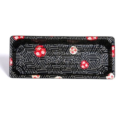 Sushi To Go Box (Black With Flower)